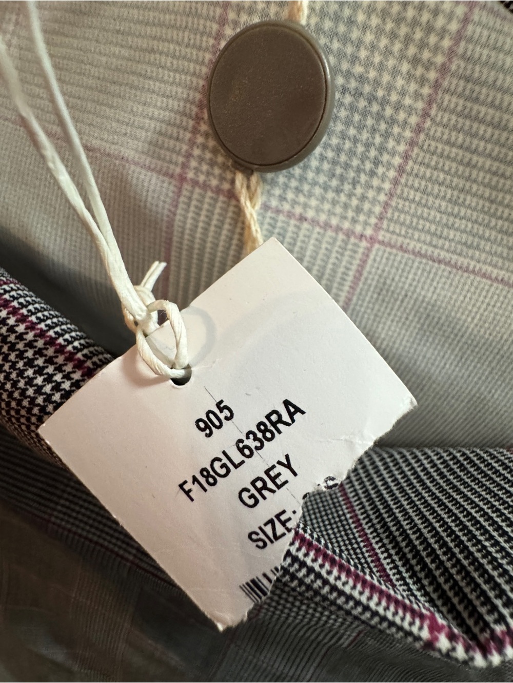 Chiara Boni Coschita Dress Grey Plaid Long Sleeve - Picture 4 of 5